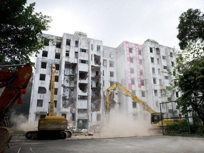 使用海沙的建筑物，墻體受損嚴(yán)重