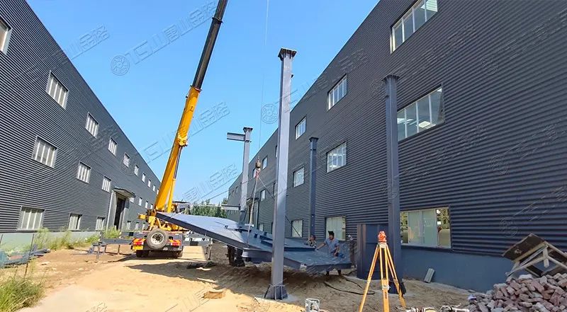 唐山金路廠區(qū)打造小型制砂樓，供客戶帶料試機(jī)